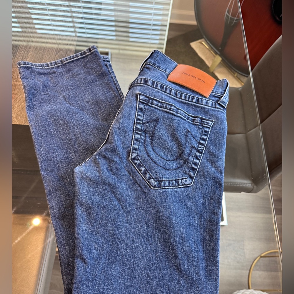 True Religion Dark Blue  Jeans with Orange Label